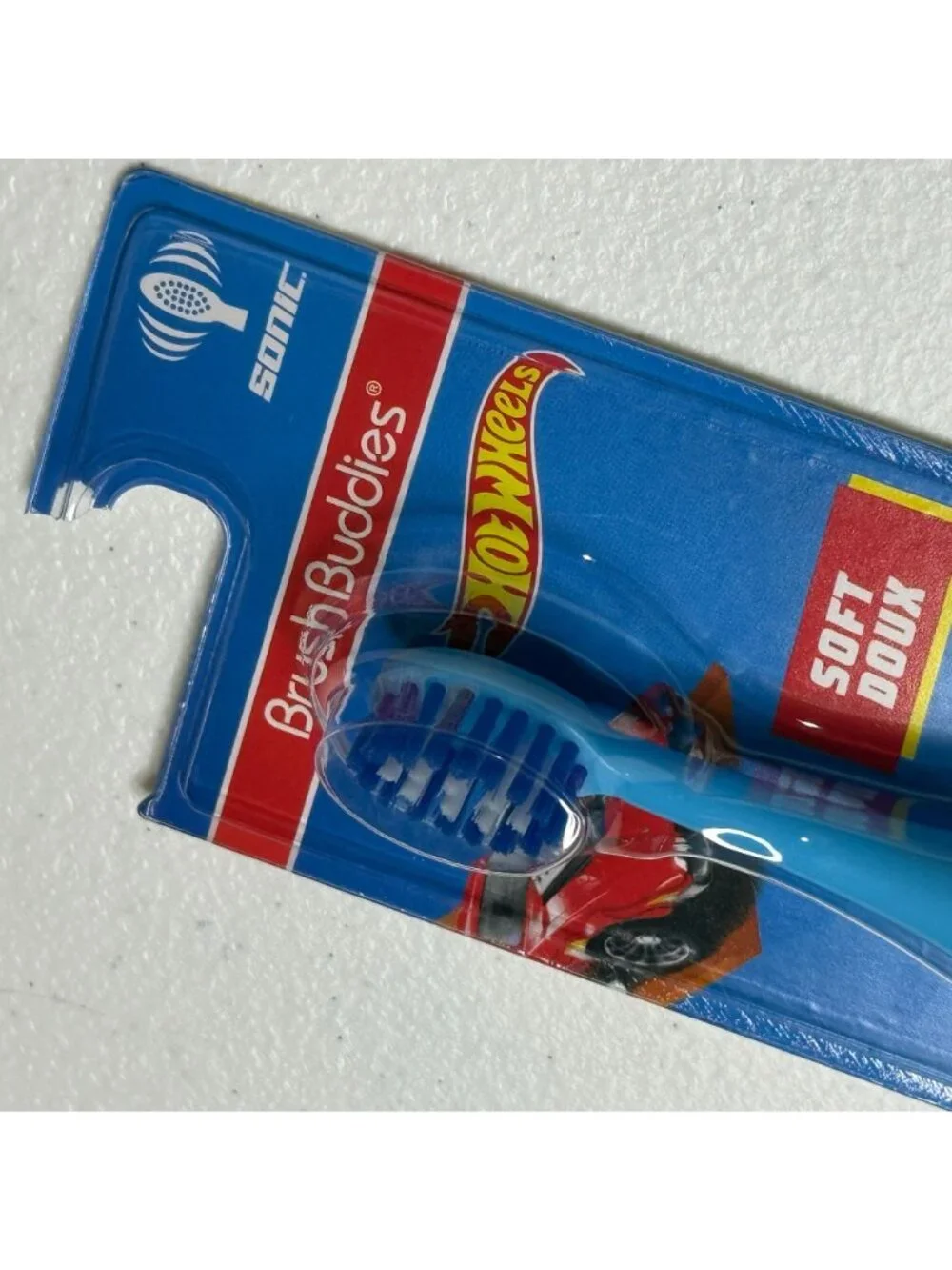 Hot Wheels Sonic Powered Toothbrush Kids Battery Included Soft Bristles
